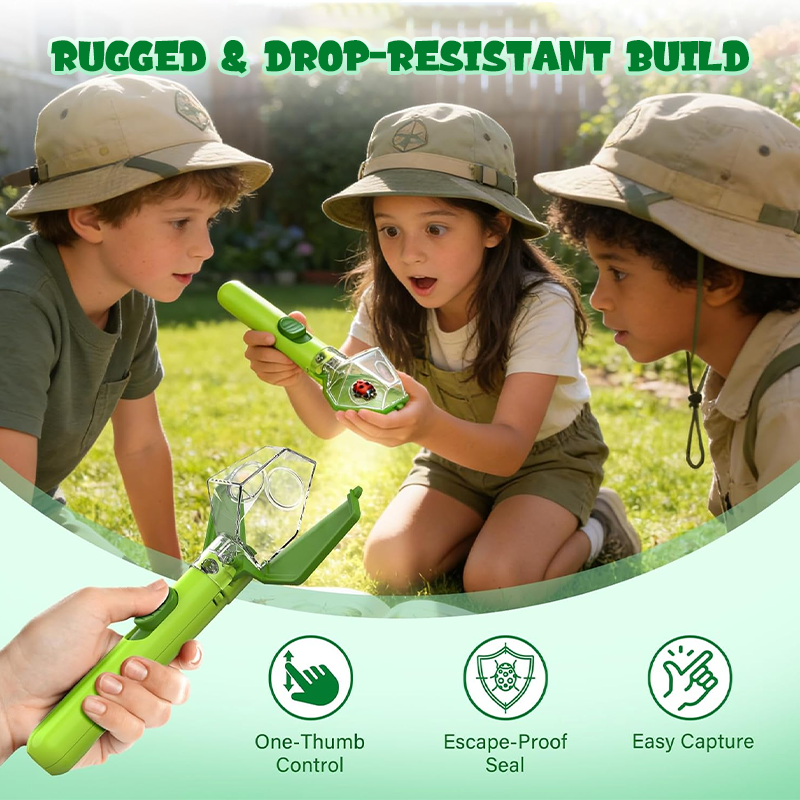 Kids Bug Catcher with 6x Magnifying Viewer - Portable Insect Exploration Kit for Outdoor Nature Study