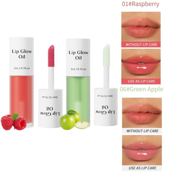 💋 Hanki täydellinen pout✨ Tinted Lip Glow Oil - Sävytetty huulten hehkuöljy - reheville, kosteutetuille huulille, joilla on luonnollinen hehku! 💖