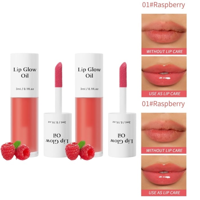 💋 Hanki täydellinen pout✨ Tinted Lip Glow Oil - Sävytetty huulten hehkuöljy - reheville, kosteutetuille huulille, joilla on luonnollinen hehku! 💖