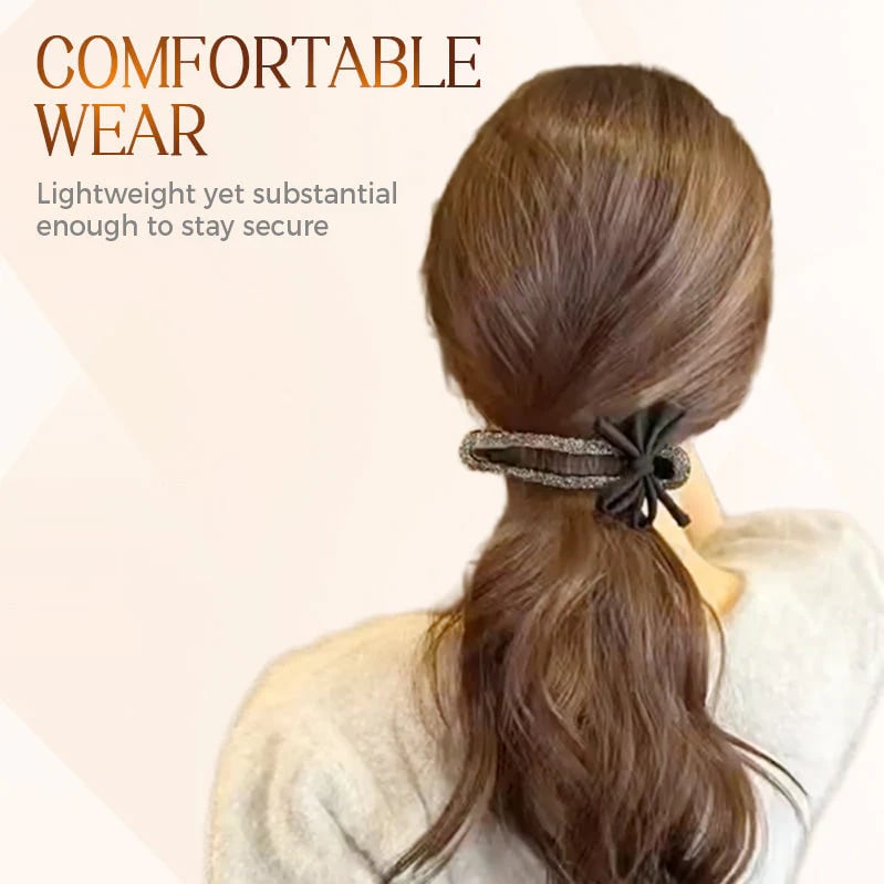 Sparkling tyylikäs musta keula hiusklips