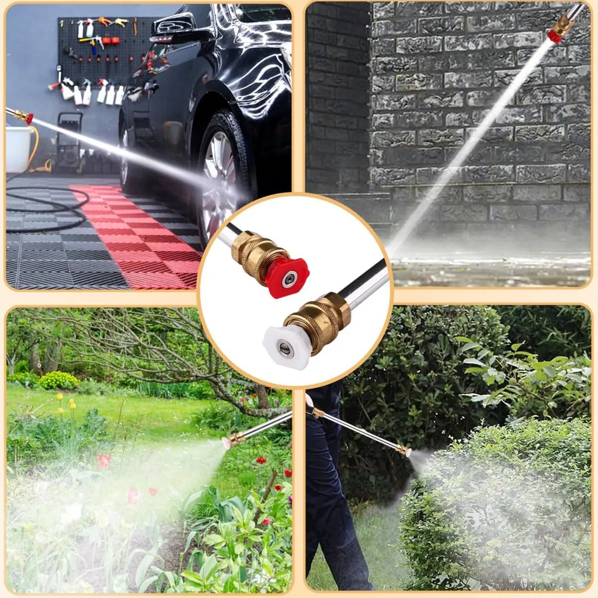 High-pressure Cleaner With Jet Nozzle For Garden Hose
