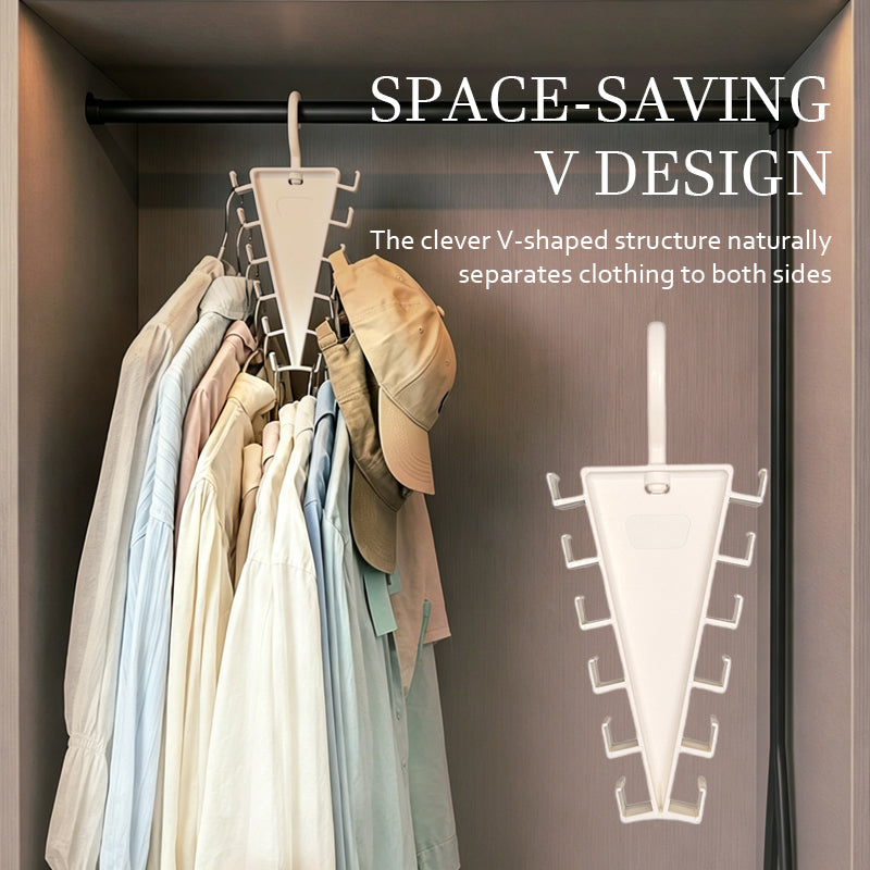 V-Shaped Double-Sided Closet Organizer Hanger