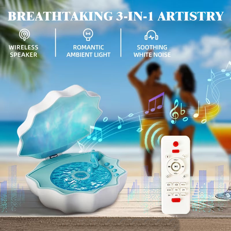 Enchanted Shell 3-in-1 Aurora Projector & Bluetooth Speaker