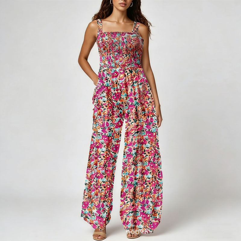 🏖️Women’s Casual Print Sleeveless Overalls Jumpsuits🌼