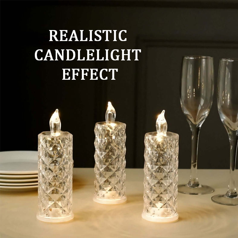✨ Crystal Rose Candle Light – romanttinen valo ilman sotkua