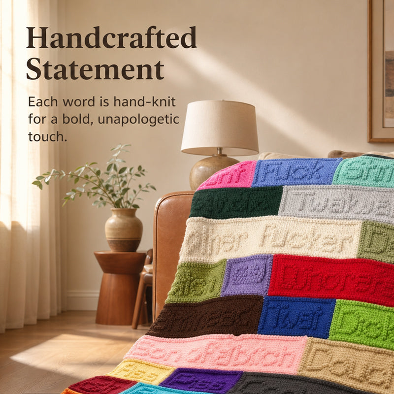 🔥Last Day 49% OFF - Handcrafted Funny Cussword blanket