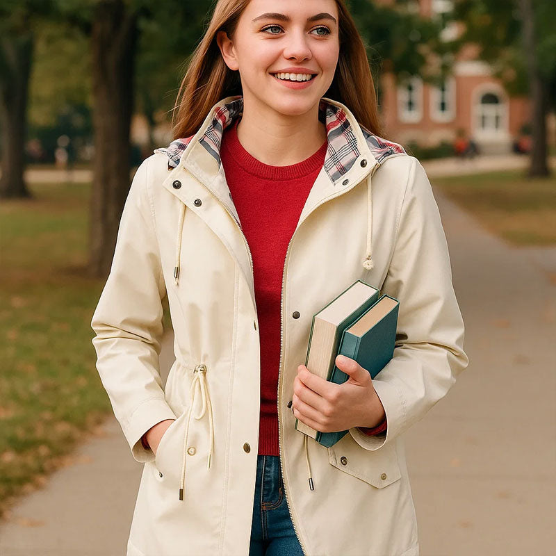 Naisten vettä hylkivä tuulitakki