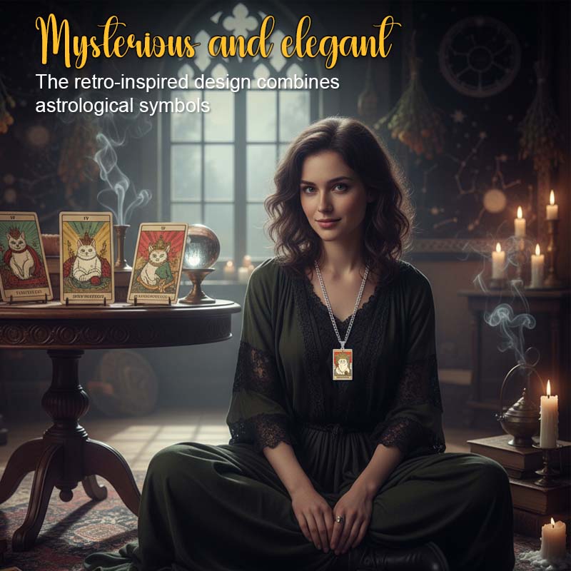 Astrologinen Kissan Vintage-riipuskaulakoru