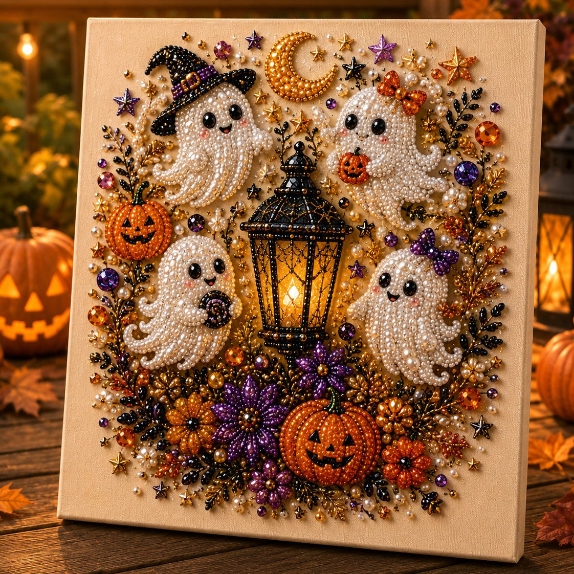 👻✨ Halloween Pearl Art DIY Kit – Turn Tiny Pearls into Spooky-Cute Magic