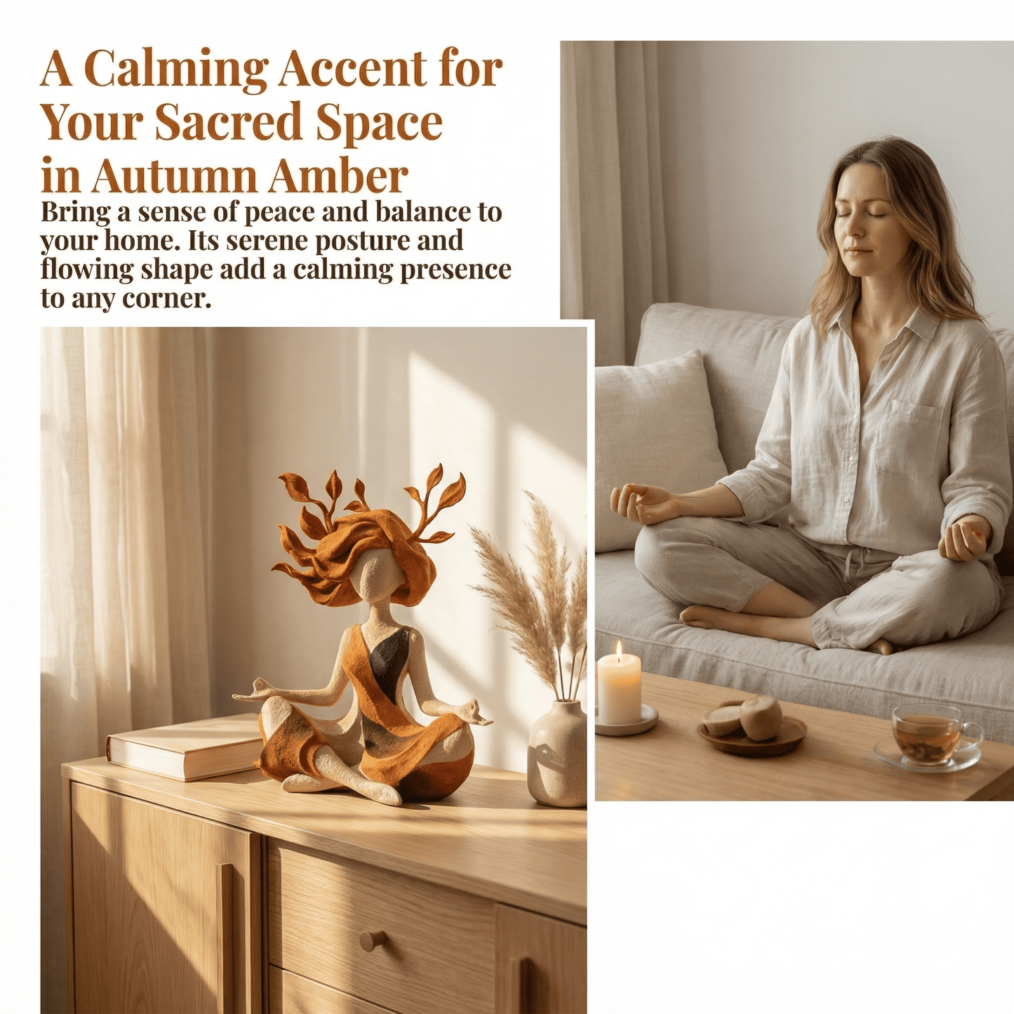 🧘 Peaceful Meditation Sculpture | Serene Home Decor Ornament
