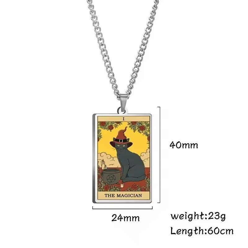 Astrologinen Kissan Vintage-riipuskaulakoru