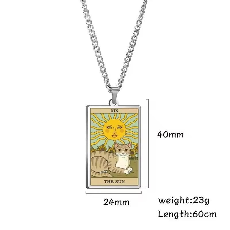 Astrologinen Kissan Vintage-riipuskaulakoru