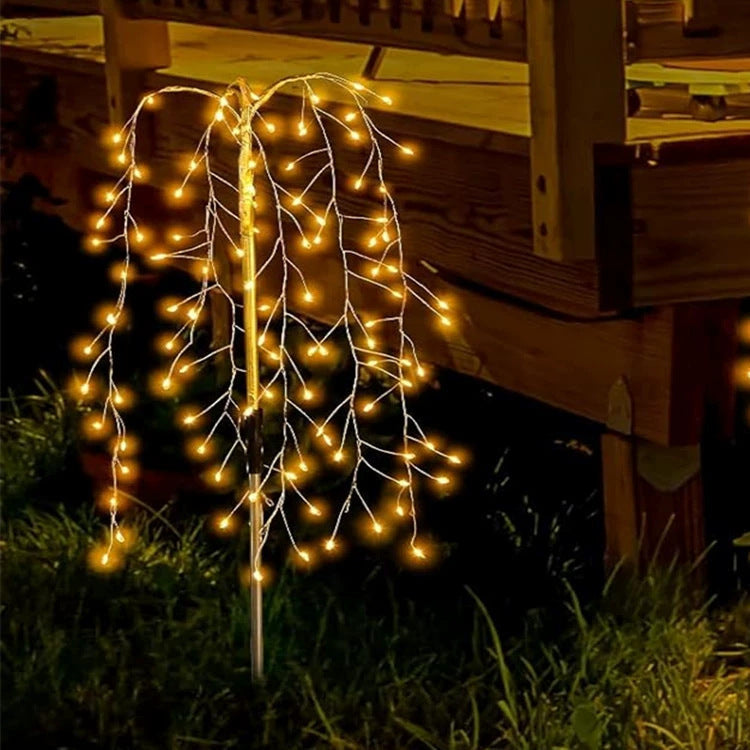 New Solar-Powered Ground-Stake Firework Lights — Courtyard & Lawn Decor