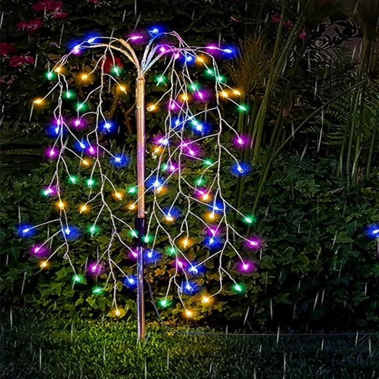 New Solar-Powered Ground-Stake Firework Lights — Courtyard & Lawn Decor