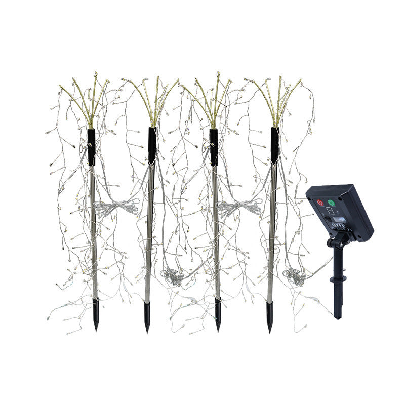 New Solar-Powered Ground-Stake Firework Lights — Courtyard & Lawn Decor