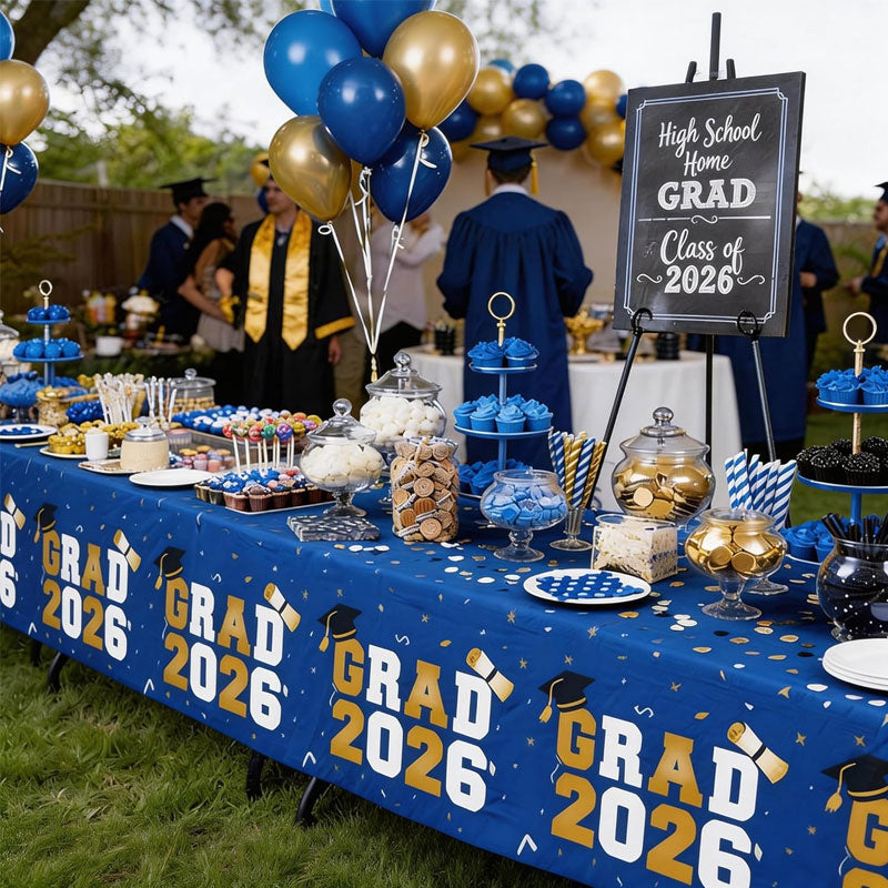 2026 Graduation Party Tablecloth Set – for Tables, Photos & Celebrations
