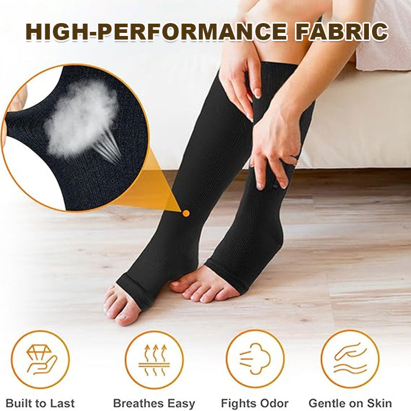 Innovative Side-Zip Athletic Support Socks – Easy Wear Compression Hose
