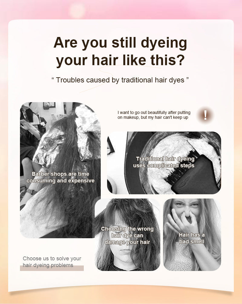 🧴3-in-1 hair dye comb | Easy hair dyeing at home with a built-in brus