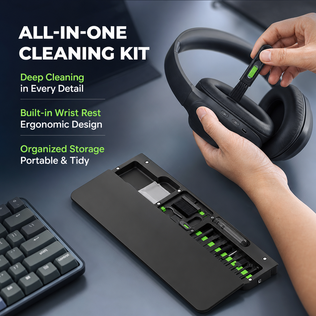 Keyboard Wrist Rest With Cleaning Kit