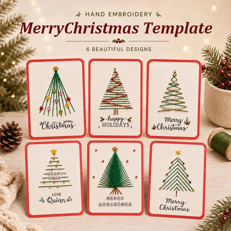 🎄🧵DIY kit for a Christmas card featuring string art