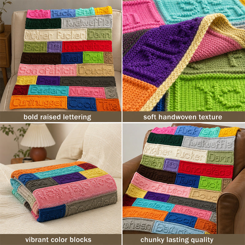 🔥Last Day 49% OFF - Handcrafted Funny Cussword blanket