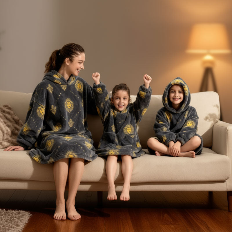 🧸 Paksu kylpytakki hupulla ja peitolla