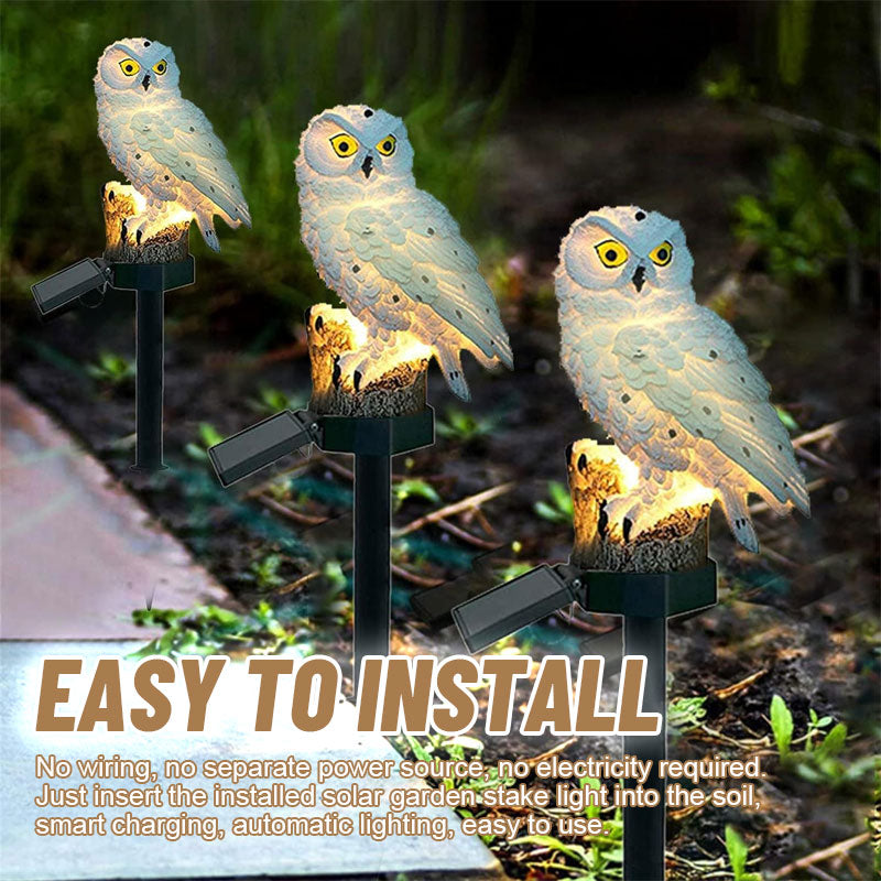 Solar Owl Courtyard Lawn Garden Decorative Light