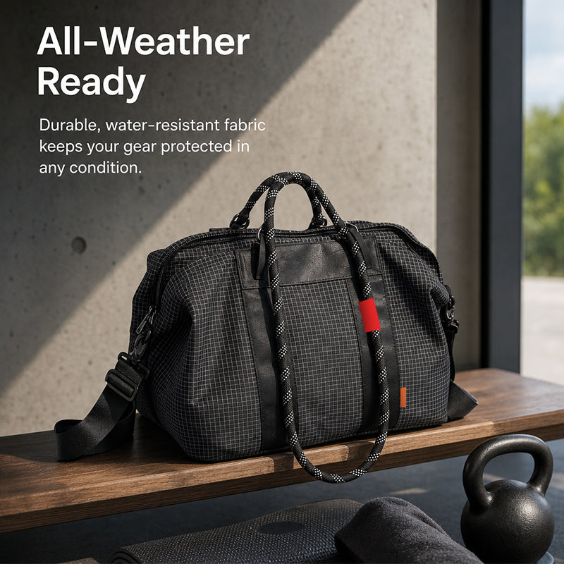 Mountain-Style Climbing Rope Nylon Grid Large Capacity Wet-Dry Separation Gym Bag Outdoor Waterproof Handbag Crossbody Travel Bag