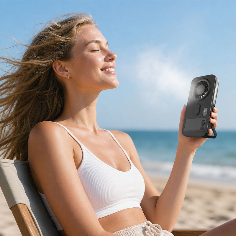 Portable handheld mist fan - for outdoor humidification and water replenishment