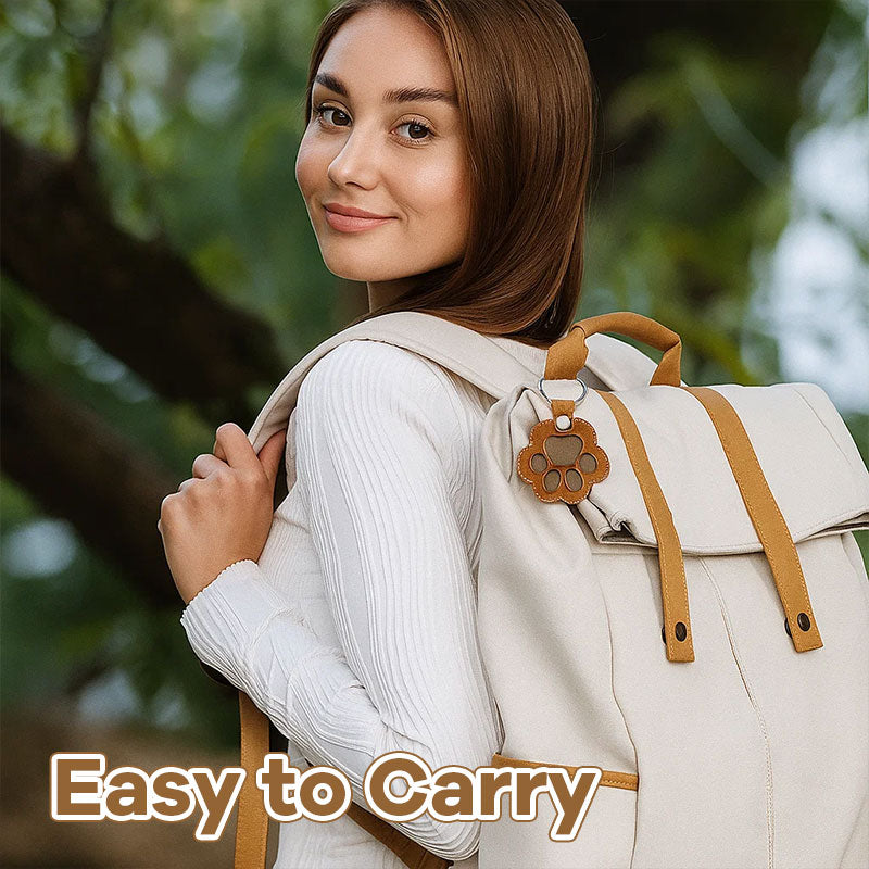 🔥🐾 Ajaton matkamuisto - tassukuvioinen nahkainen avaimenperä