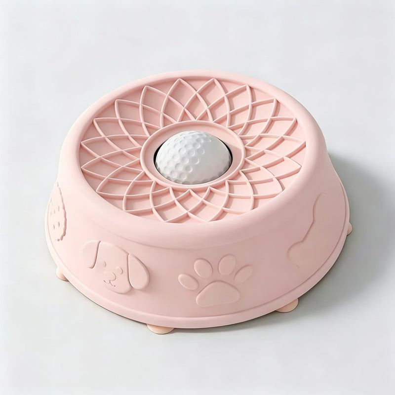 🐾🥣 Pet Yogurt Licking Bowl with Rolling Ball Design