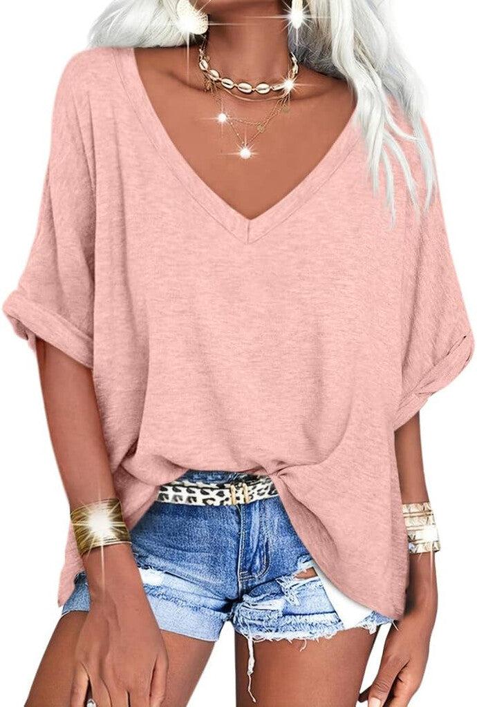 👕 LIMITED-TIME 50% OFF! ✨ Women's Casual Loose Top – V-Neck, Comfortable ✨