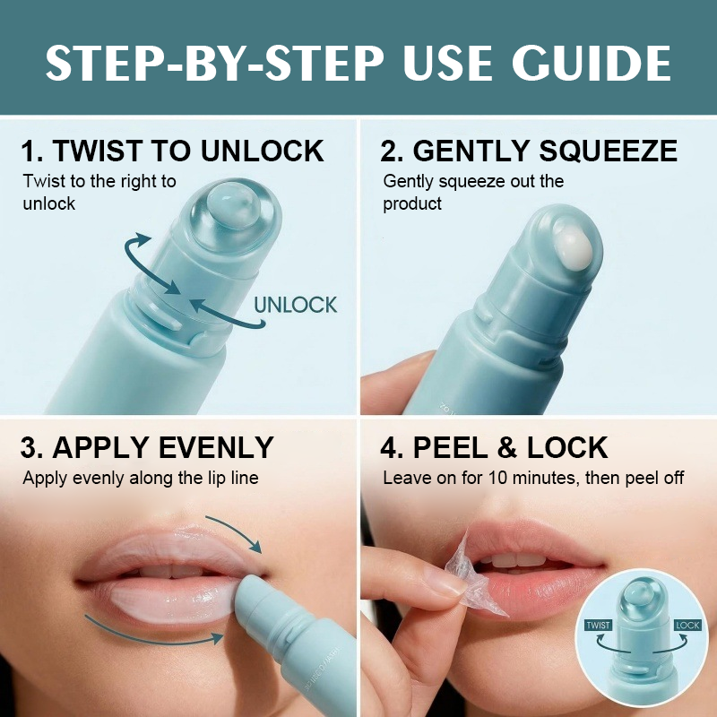 Soothing & Repairing Peel-Off Lip Mask — A deep-hydrating and exfoliating treatment for dry, flaky lips