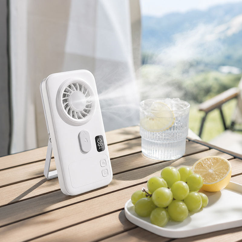 Portable handheld mist fan - for outdoor humidification and water replenishment