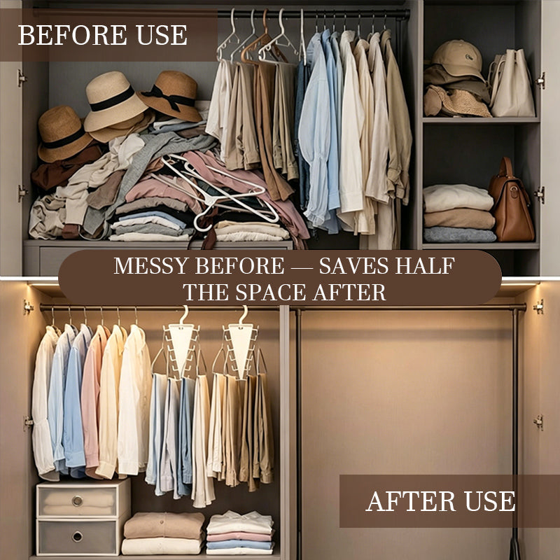 V-Shaped Double-Sided Closet Organizer Hanger