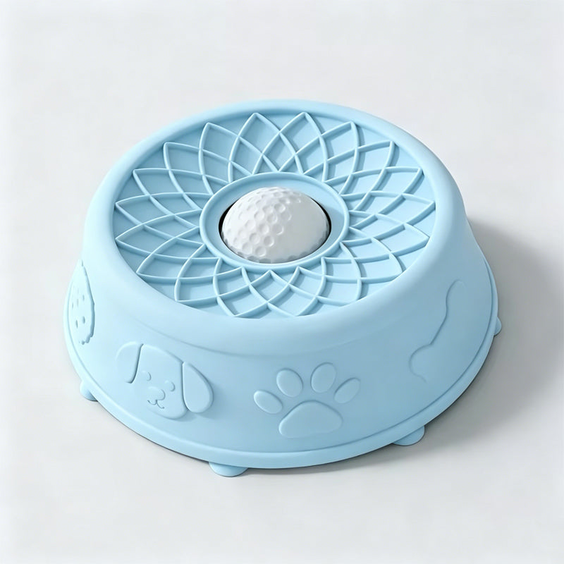 🐾🥣 Pet Yogurt Licking Bowl with Rolling Ball Design