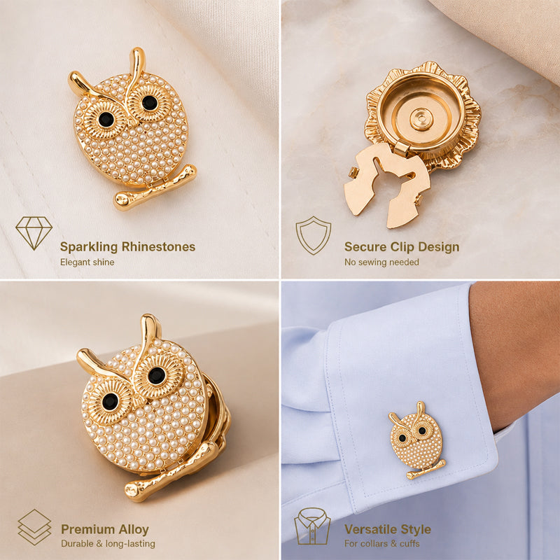 💎Buy 1 Get 1 Free🎁Rhinestone Pearl Button Clip for Suits, Shirts, Cuffs, and Collars