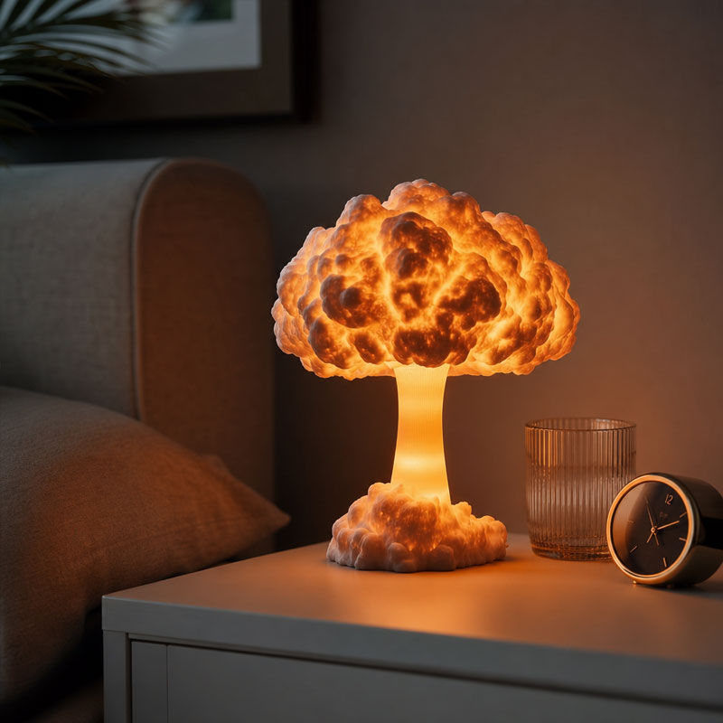 Mushroom Cloud LED Desk Lamp | Unique Desktop Ornament USB Powered