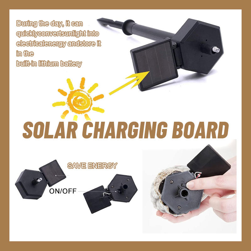 Solar Owl Courtyard Lawn Garden Decorative Light