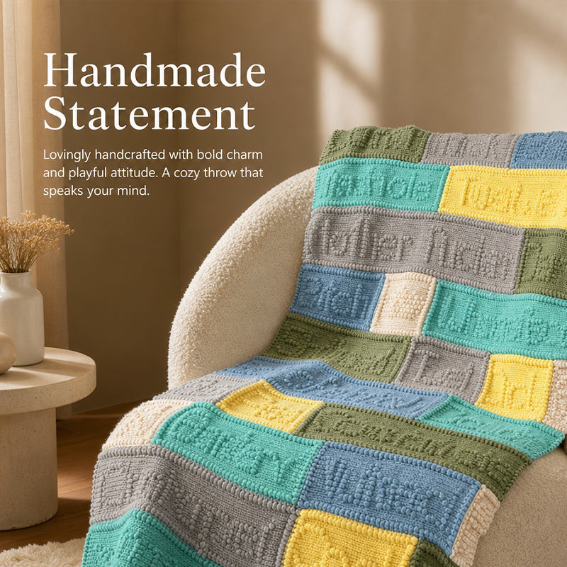 🔥Last Day 49% OFF - Handcrafted Funny Cussword blanket