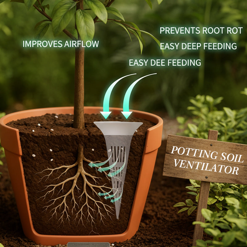 Adjustable Plant Soil Ventilator – Root Aerator & Deep Watering Funnel