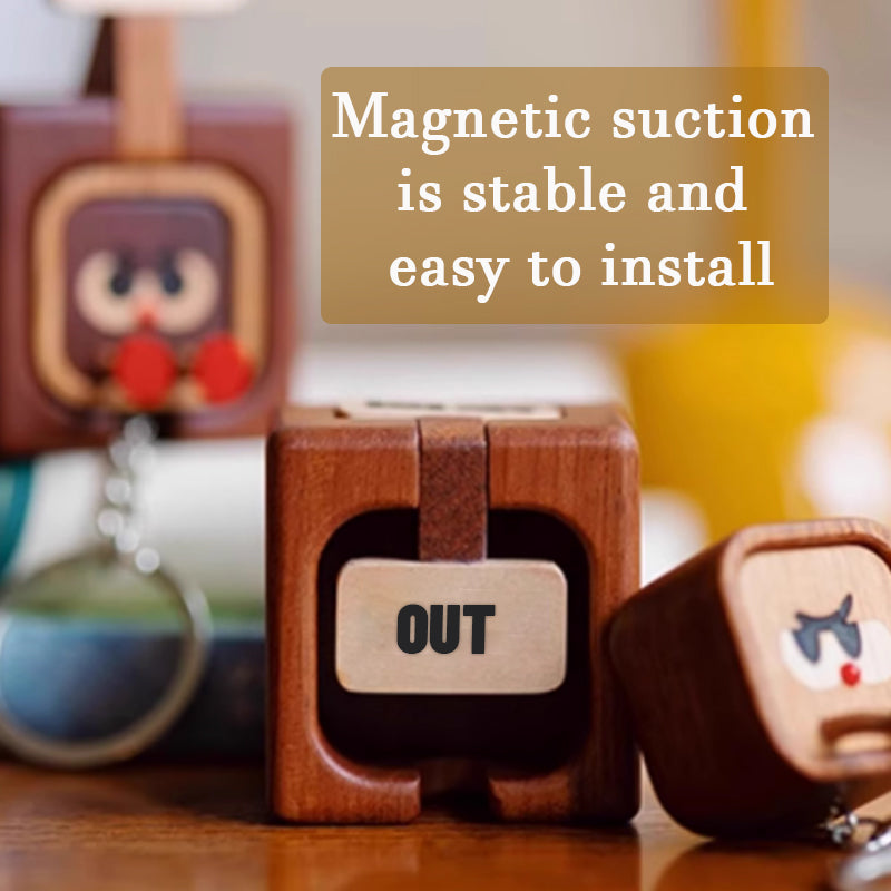 Puinen luova pakkausmagneettinen avaimenperä