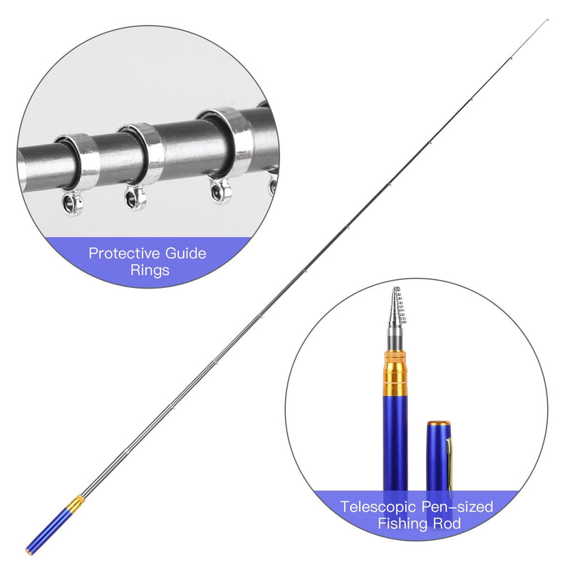 Ultra-Short Pen Fishing Rod Set (Complete)