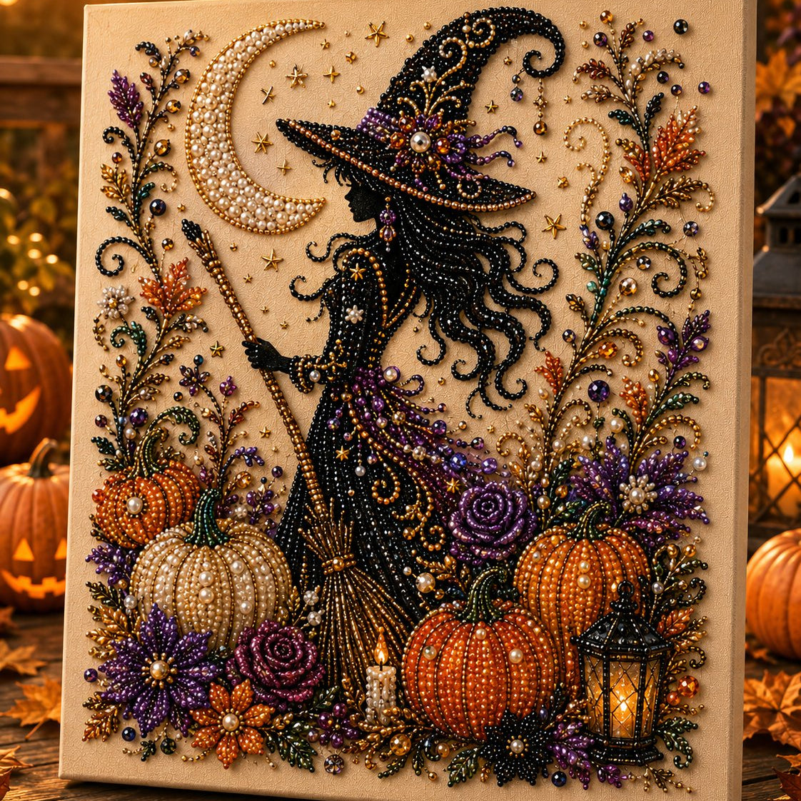 👻✨ Halloween Pearl Art DIY Kit – Turn Tiny Pearls into Spooky-Cute Magic
