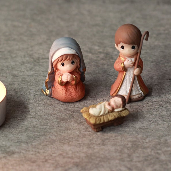 Hartsiseimen elämänkohtaussetti lampailla ja hevosella - Sisustuspatsaat