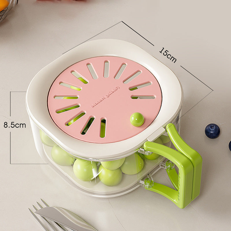 2-in-1 multifunctional telescopic drainage basket for fruit and vegetables