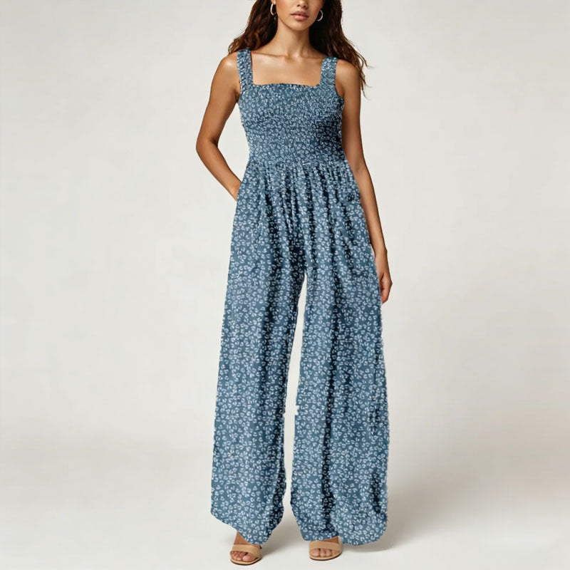 🏖️Women’s Casual Print Sleeveless Overalls Jumpsuits🌼