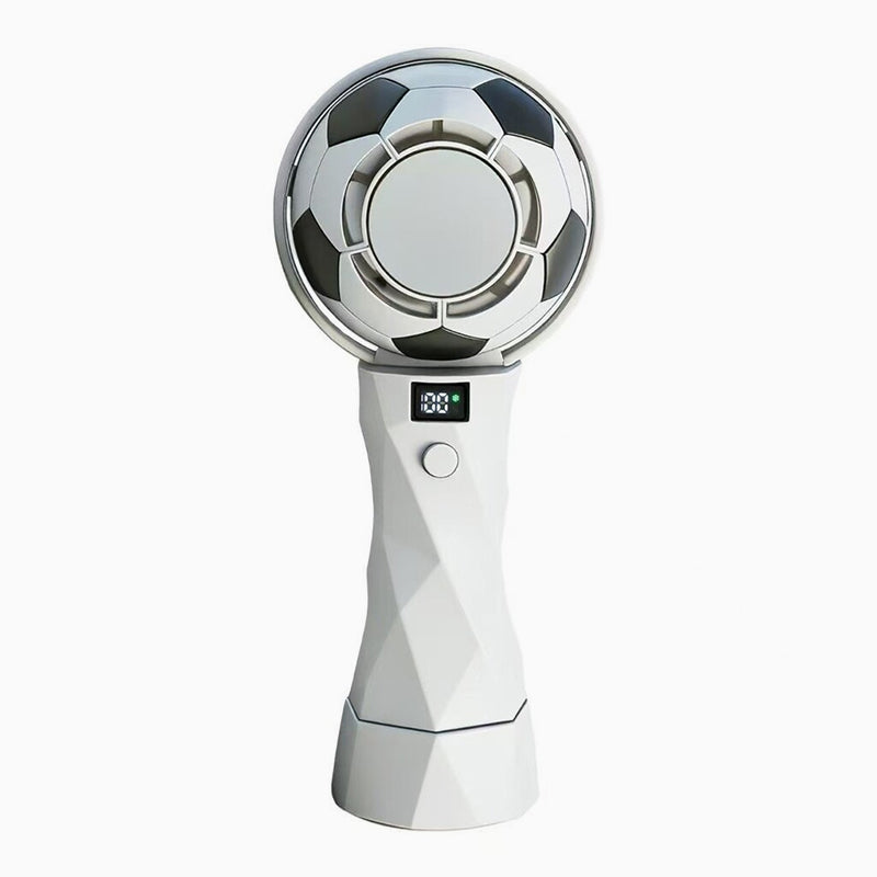 2026 Soccer-Themed Handheld Cooling Fan – Portable, Turbo-Powered, Rechargeable Mini Fan