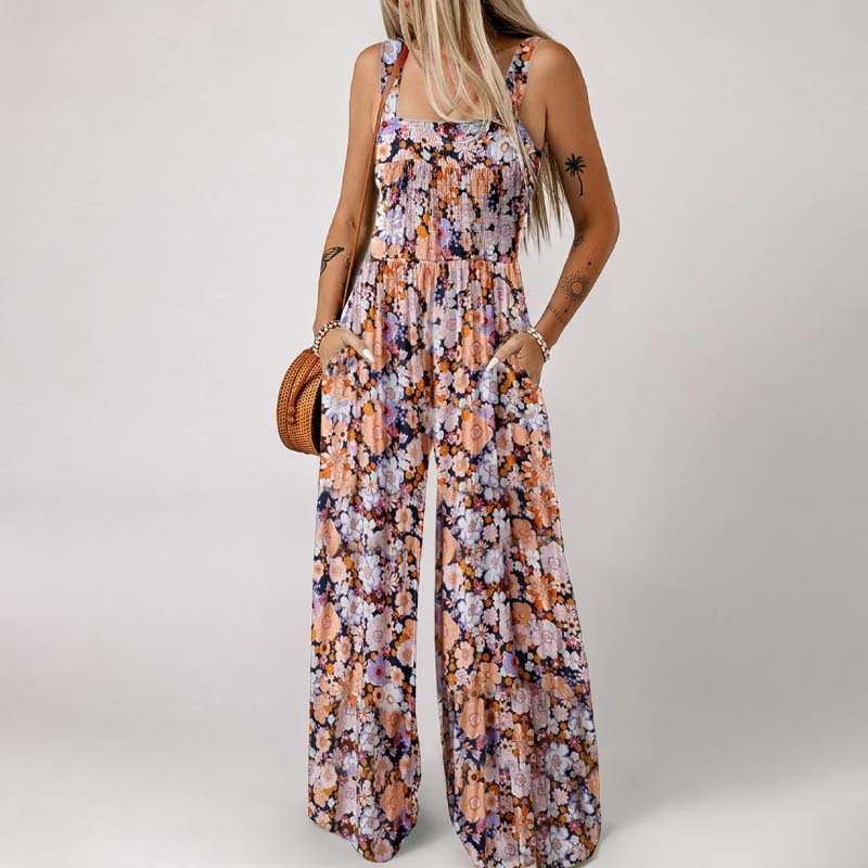 🏖️Women’s Casual Print Sleeveless Overalls Jumpsuits🌼