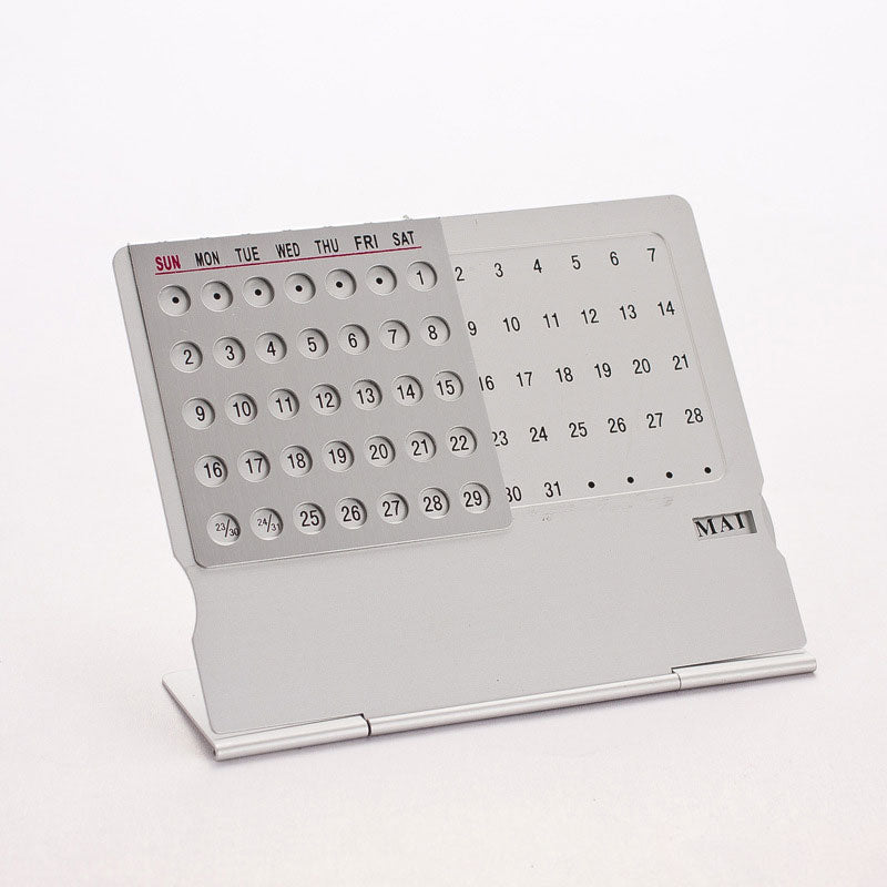 📅 Aluminium metal perpetual desk calendar